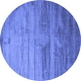 thumbnail image 1 of Ahgly Company Indoor Round Abstract Blue Contemporary Area Rugs, 6' Round, 1 of 4