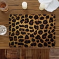 thumbnail image 2 of Leopard Placemats for Dinning Table Set of 4, Brown Vintage Leopard Print Burlap Kitchen Place Mats Waterproof Cloth Table Mats, Indoor Outdoor Placemats Easy Clean Dinner Decor, 2 of 8