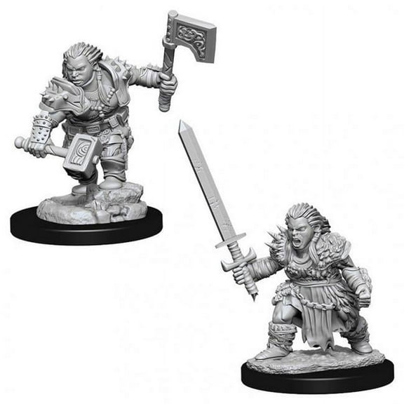 Pathfinder Battles Deep Cuts Female Dwarf Barbarian W8 Highly Detailed Primed Figure WizKids