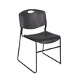 thumbnail image 5 of Kee 36" Round Breakroom Table- Grey/ Black & 4 Zeng Stack Chairs- Black, 5 of 6