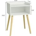 thumbnail image 2 of White Nightstand, Small Bed Side Table for Small Spaces,Mid Century Modern Nightstand End Table with Storage and Solid Wood Legs for Bedroom Living Room(White), 2 of 13