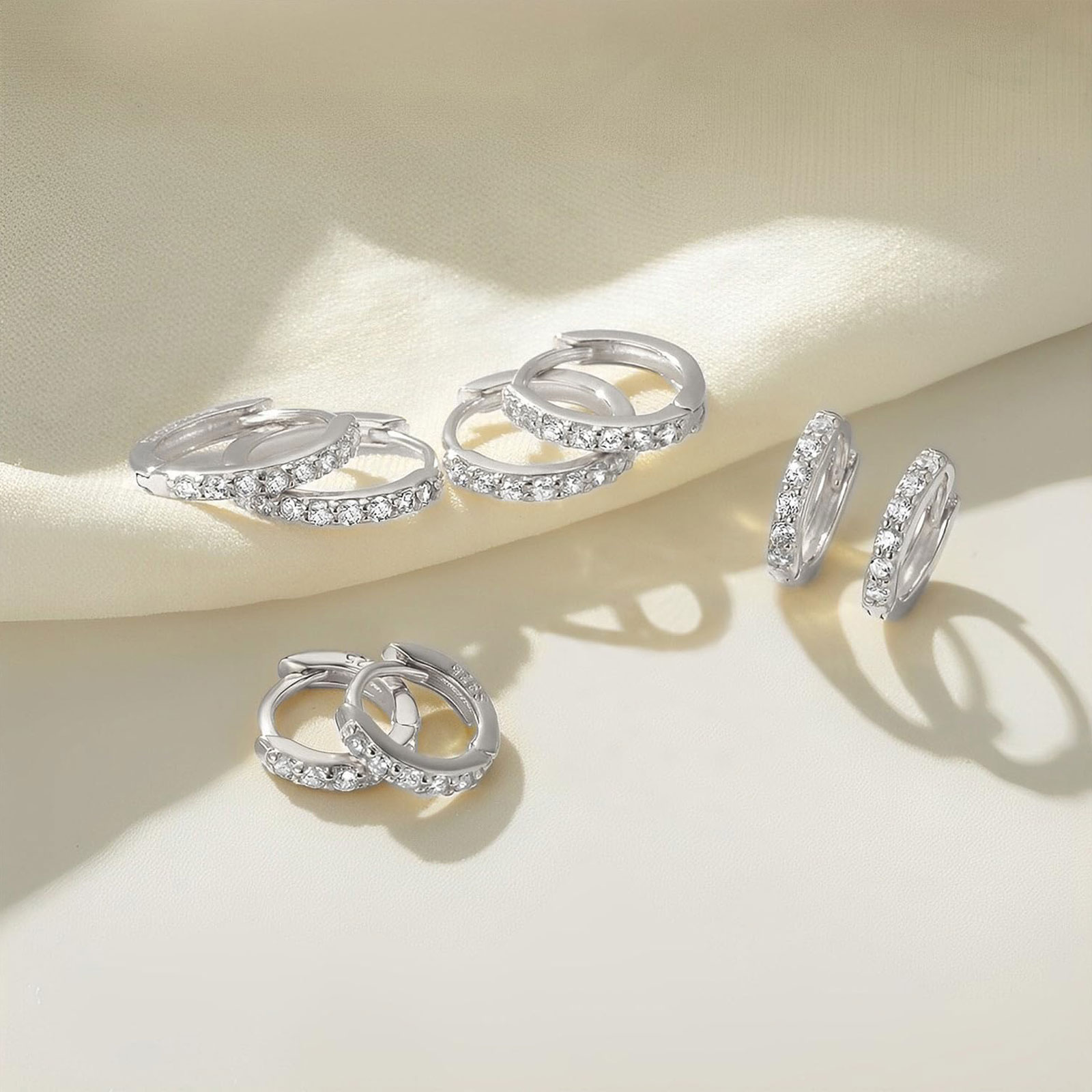 APSVO 18K Gold-Plated Hoop Earrings Set, 4 Pairs photo 5