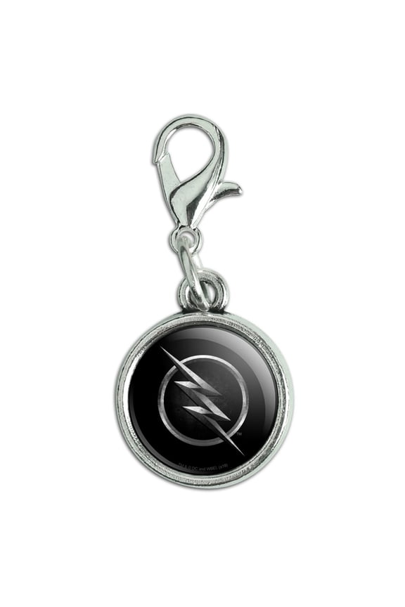 The Flash TV Series Zoom Logo Antiqued Bracelet Pendant Zipper Pull Charm with Lobster Clasp