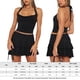 thumbnail image 3 of Top Corto + Faldas Mujeres Cami Crop Top + Mini falda Halter Moda Chaleco Top + Conjunto de faldas (Negro L) Cgtredaw Para estrenar, 3 of 7
