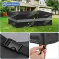 thumbnail image 4 of Patio Furniture Set - Waterproof, Heavy Duty Outdoor Couch & Sectional Sofa Cover - Table & Chair Cover - Curved, 90" L x 62" D x 28" H, Grey & Black, 4 of 15
