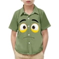 thumbnail image 2 of Piuwrlz 8 Boys Short polo Sleeve Teen Funny Graphic Shirts Tops Boy Funny Graphic Shirts Tops Pullover T Shirts Army Green Size 8 Years, 2 of 9
