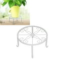 thumbnail image 4 of Non-Slip and Stable Potted Holder, Vintage Rustic Style Single Layer Flower Pot Rack Rustproof Practical  for Floors Decks, Terraces, Lawns and Gardens Black,White,Bronze, 4 of 7