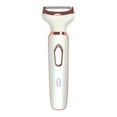 thumbnail image 1 of Afeitadora eléctrica para mujeres, recortadora de vello facial, barba, bigote, brazos, piernas, axilas y línea del bikini, afeitadora indolora 2 en 1 con 3 cuchillas de acero inoxidable y cabezal, 1 of 7