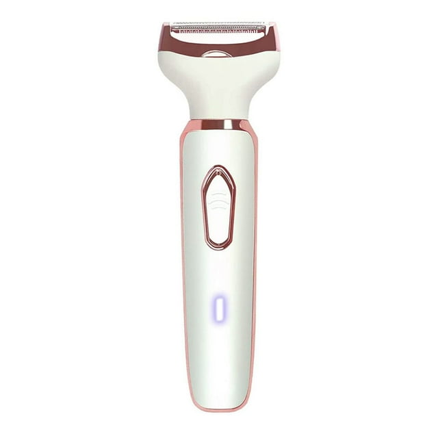 Afeitadora eléctrica para mujeres, recortadora de vello facial, barba, bigote, brazos, piernas, axilas y línea del bikini, afeitadora indolora 2 en 1 con 3 cuchillas de acero inoxidable y cabezal