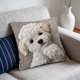 thumbnail image 5 of Silla Linda para Dormitorio, Adorable Animales Cobertura de Almohada 45x45cm con Bordado Falso, Poliéster Suave para la Decoración Del Sofá, Silla Almohadas Decorativas, 5 of 6