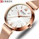 thumbnail image 2 of Fashion Watch Women Exquisite 3 ATM Reloj de cuarzo resistente al agua Reloj de pulsera clásico CURREN Mirar, 2 of 7