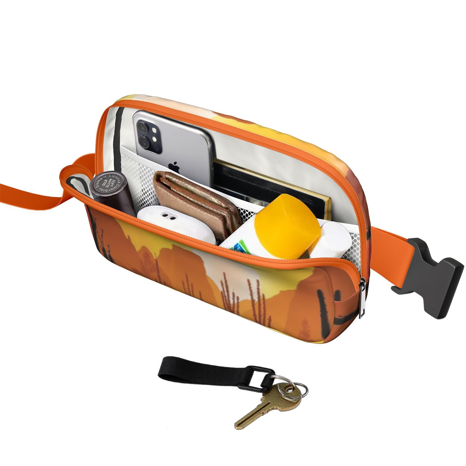 Belt Bag Fashion Waist Packs Bag with Adjustable Strap Cactus Desert HandsFree Running Belt for Jogging for Workout