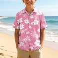 thumbnail image 2 of Rvasteizo Boys Short Sleeve T-Shirts Hawaiian Printed Lapel Soft Short Sleeve Shirt Top for Boys 3-15Years, 2 of 5