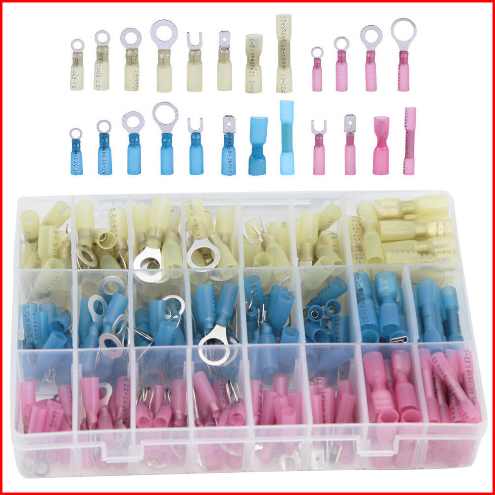 Heat Shrink Wire Connector Kit Waterproof Crimp Marine Automotive