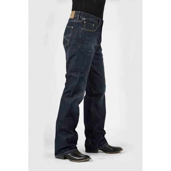 Stetson Men's 1312 Relaxed Fit Straight Leg Jeans Denim 27W x 36L  US