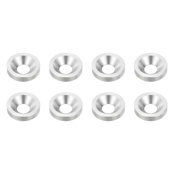 Uxcell 8 Pcs M8 Finish Countersunk Washer, 4.5x22mm 304 Stainless Steel Counterbore Head Washers Gaskets Shim for Mechanical Accessories Parts, Silver