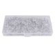 thumbnail image 2 of 200 chinchetas decorativas de plástico transparente con forma de estrella, con caja de corcho de plástico y punta de acero., 2 of 5