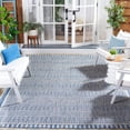 thumbnail image 2 of SAFAVIEH Courtyard Amy Geometric Indoor/Outdoor Area Rug, Navy/Grey, 8' x 11', 2 of 10