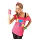 thumbnail image 1 of Bristol Novelty - Top para disfraz I Love The 80s para Mujer (Rosa), 1 of 2
