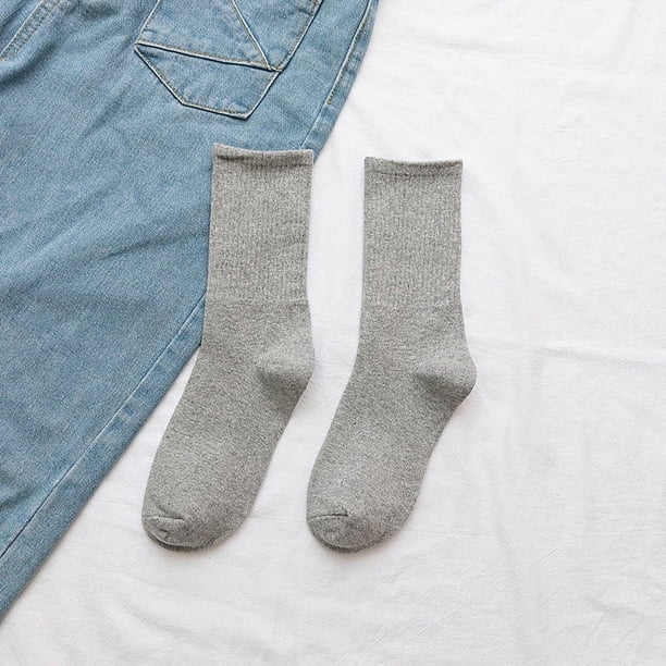 Calcetines Medias de hombre de longitud media Medias de otoño e invierno Medias deportivas de moda que combinan con todo Medias negras y blancas para hombre para mujer