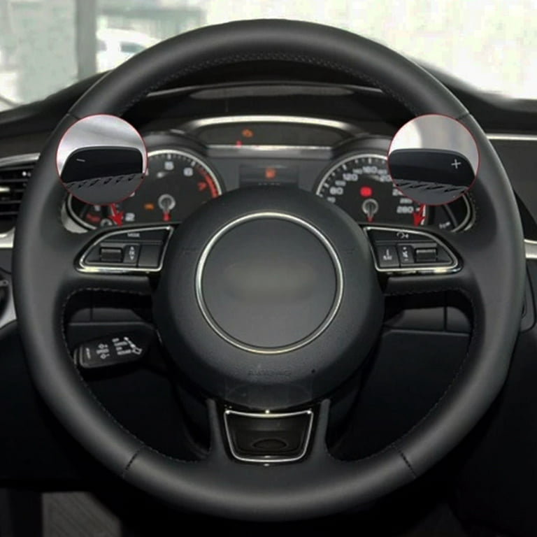 初売り 福袋 Car Steering Audi For Suede Fiber Carbon Black Cover Wheel Interior