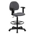 thumbnail image 1 of Scranton & Co Patterned Ergonomic Drafting Chair with Arms in Gray, 1 of 7