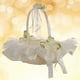thumbnail image 4 of Cesta de encaje para niña de las flores, ideal para decoración de bodas y fiestas (blanco leche), 4 of 5