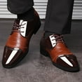 thumbnail image 2 of Brown Men Dress Shoes Chunky Heel Solid Color For Business And Outdoor Wear During Summer Fall, 2 of 7