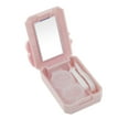 thumbnail image 2 of Unique Bargains 1 Set Contact Lens Case Contact Lens Container Contact Lens Carrier Pink Box With Pink Bow Pattern 1.93"x2.4"x1.1" Pink, 2 of 5