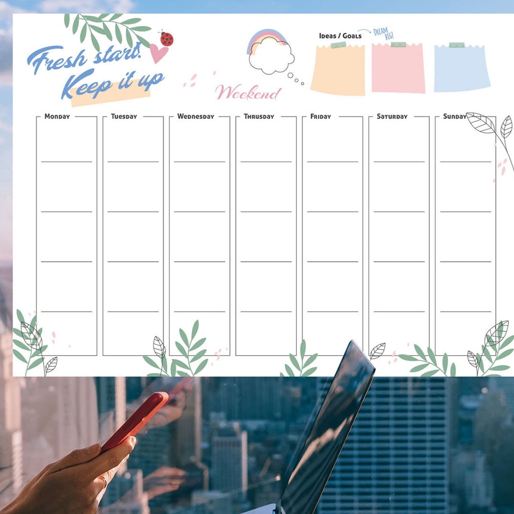 Calendrier Mural Effaçable À Sec - Calendrier Mensuel, Cadre En Bois