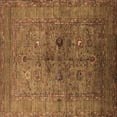 thumbnail image 1 of Ahgly Company Indoor Square Oriental Brown Industrial Area Rugs, 5' Square, 1 of 4