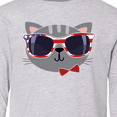 thumbnail image 4 of Inktastic 4th of July Girl Patriotic Cat Long Sleeve Youth T-Shirt, 4 of 5