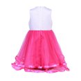 thumbnail image 3 of MAWCLOS Robes Tutu Bébé Décor Floral Robe de Soirée Col Rond Robe d'Été Décontractée Princesse Sans Manches Rose Rouge 140, 3 of 4