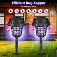 thumbnail image 5 of Kqiang 4 pcs Solar Powered Outdoor & Backyard 53 sq ft Mosquito & Fly Zapper Light Bulb Kit, Black, 4 Count, 5 of 7