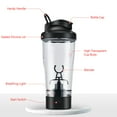 thumbnail image 2 of Electric Protein Shaker Bottle,Portable Mixer Cup  Protein Shake Mixer Cup Mixer,16oz Cup/450ML,Black, 2 of 8