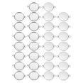 thumbnail image 1 of Unique Bargains Plateaux Pendentifs, Lot de 30 Plateaux Ronds en Acier Inoxydable 316 de 18mm Base Pendentifs avec 2 Anneaux, 1 of 6