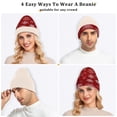 thumbnail image 5 of BZSMCE Winter Beanie Hats Casual Warm Cozy CapRed Snowflake Script Magic Pattern, 5 of 7