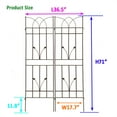 thumbnail image 3 of 2 Pack Metal Garden Trellis for Climbing Plants, 71" Tall Metal Fence Outdoor Plant Support Trellis for Flowers and Vegetables, 3 of 7