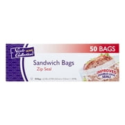 Nicole Home Collection Zip Seal Sandwich Bags, 50 Ct
