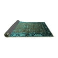 thumbnail image 2 of Ahgly Company Indoor Round Oriental Turquoise Blue Industrial Area Rugs, 7' Round, 2 of 4