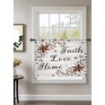 thumbnail image 2 of Sheer Curtains 54 Inch Length, Grey Wooden Grain Semi Sheer Curtains Light Filtering Window Treatment, Brown Country Texas Star Branches Privacy Voile Drapes for Living Room Bedroom 52x54 Inch, 2 of 7