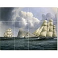 thumbnail image 1 of Ceramic Tile Mural-James Buttersworth Ships Tile Mural Traditional Interior Renovate 24" w x 18" h using (12) 6 x 6 ceramic tiles, 1 of 3
