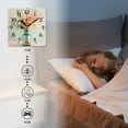 thumbnail image 4 of Square Wall Clock,Beautiful Arrangement Of Spring Flowers In Blue Glass Vase,Silent Non-Ticking Wall Clock Decor for Home Office Kitchen Living Room Bedroom(12inch), 4 of 4