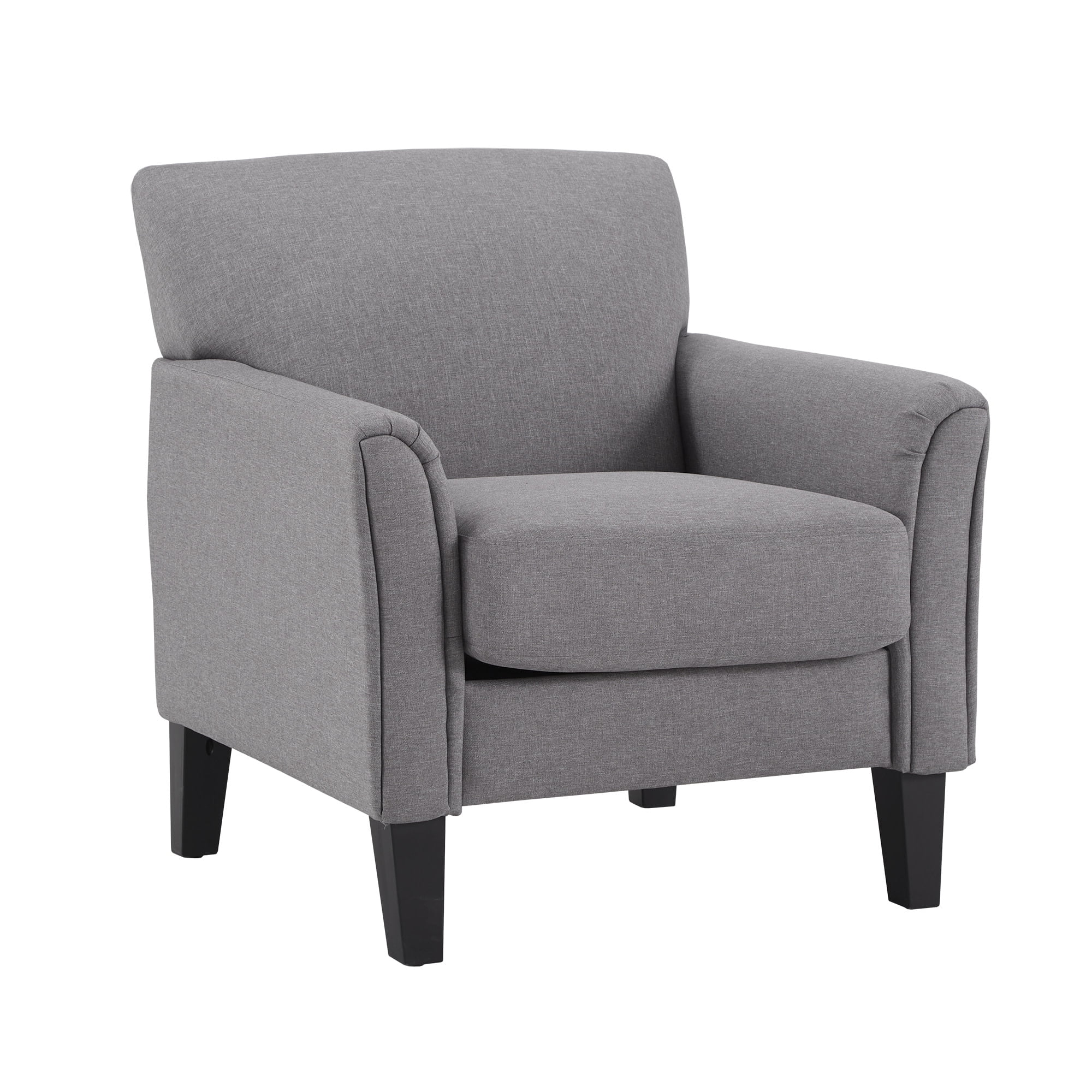 Weston Home Tribeca Modern Accent Chair, Grey Linen