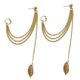 thumbnail image 1 of Pendientes largos Minnieouse aretes con colgante de hoja para mujer oro, 1 of 6