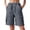 l1-Grey, variant on Gtoiithly Plus-Size Women's Summer Trousers, Simple & Loose-Fit Cotton-Linen Casual High-Waisted Shorts, Mid-Length (5-Point) Cargo Style with Pockets Khaki XL
