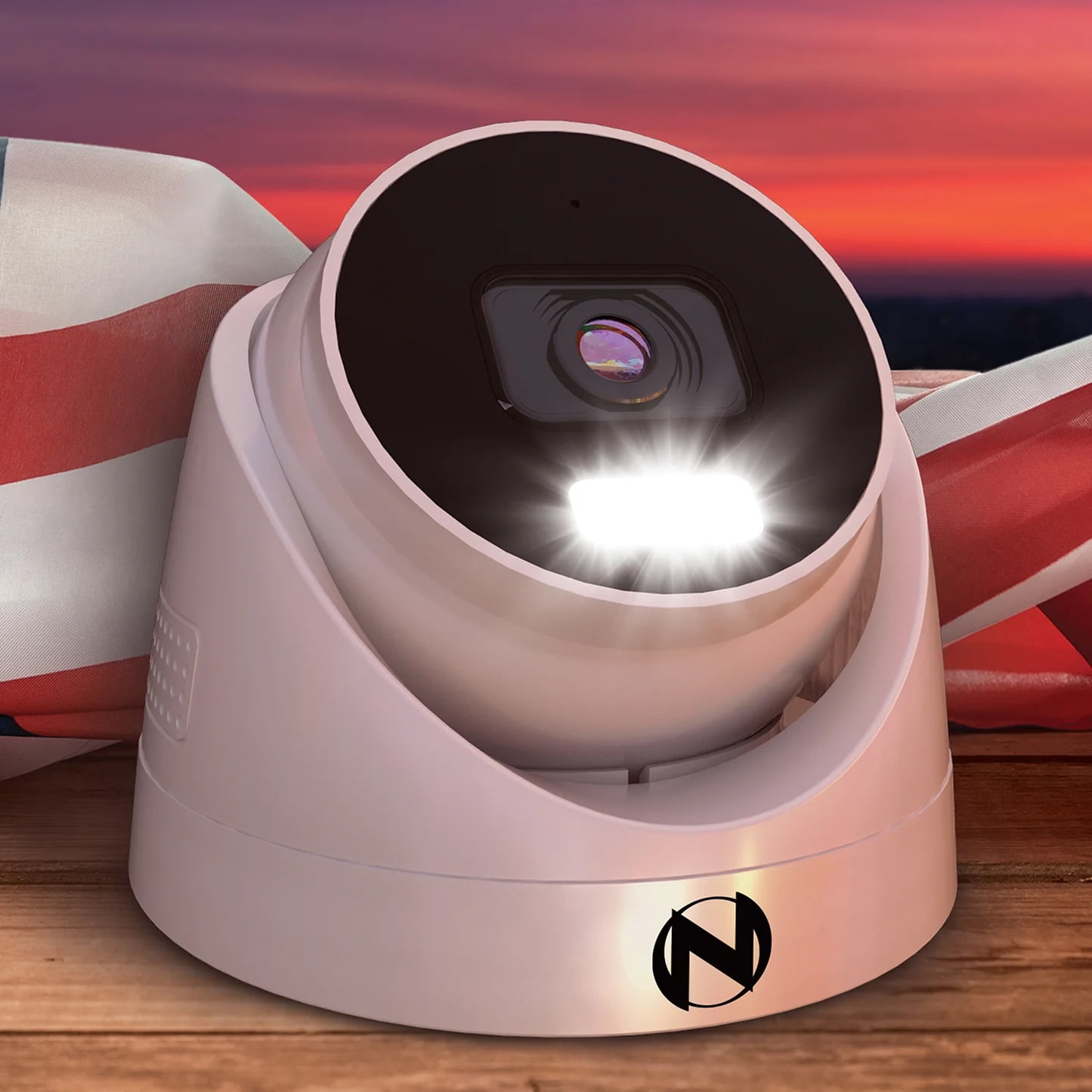 Night Owl Add On Wired IP 12MP Deterrence Dome Camera with 2-Way Audio - White