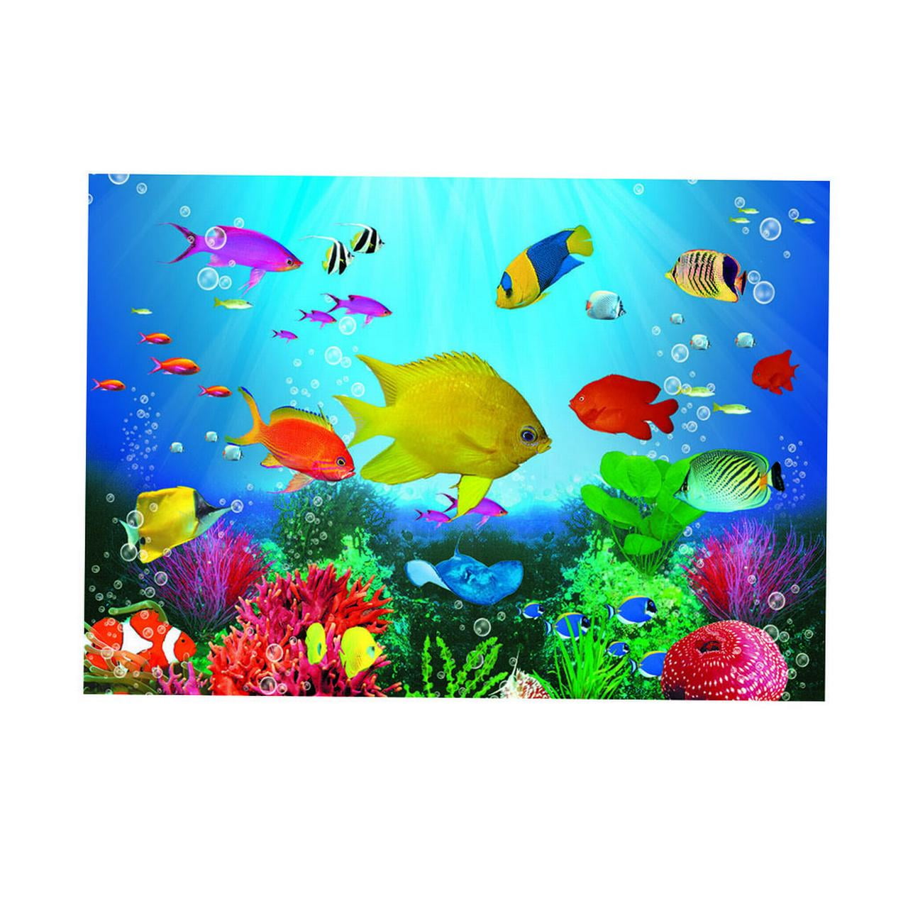 Aquarium Décor Backgrounds 76x56cm Gazechimp 3D High Definition Background  Paper Wallpapers for Reptile Aquarium Fish Tank 