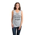 thumbnail image 2 of Thread Tank Trying To Look Like One Of Those Rap Guy's Girlfriends Women's Sleeveless Muscle Tank Top Sport Grey 2X-Large, 2 of 4