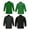 Green, variant on Men,s full sleeve multicolor chef jacket lightweight With Contrast Black set of 4-pcs